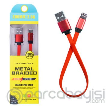 İPhone 13-12-11 8-7 20cm Kısa Şarj Usb Kablo