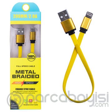 İPhone 13-12-11 8-7 20cm Kısa Şarj Usb Kablo