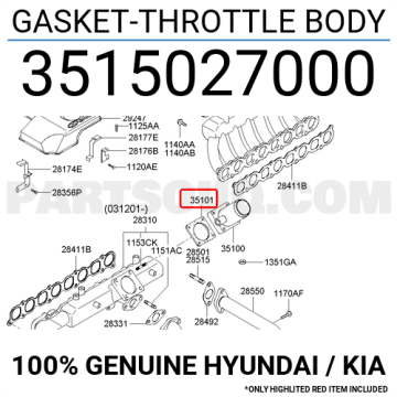 Kia Sportage Gaz Kelebek Contası Orjinal | 3515027000
