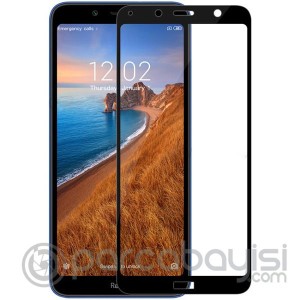 Xiaomi Redmi 7A 5D Full Kaplama Tempered Kırılmaz Cam Ekran Koruyucu