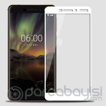 Nokia 6 N6 2018 3d Full Kaplama Kırılmaz Cam Ekran Koruyucu