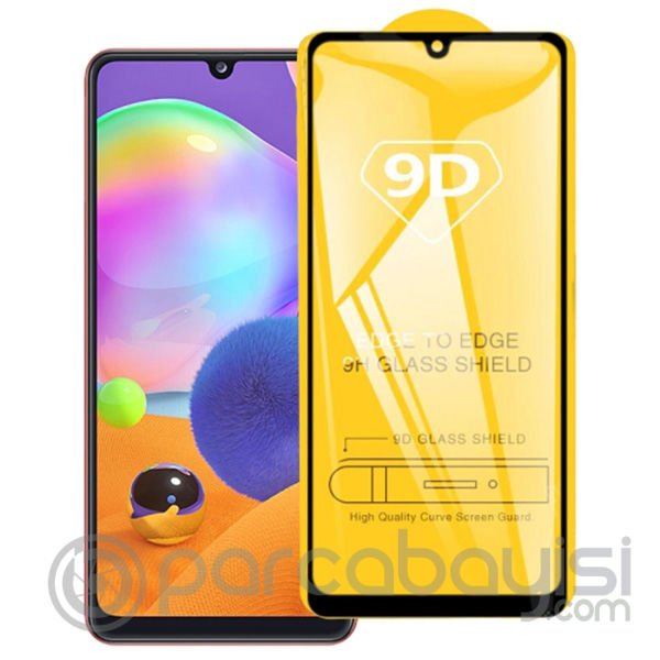 ALLY SM Galaxy A31 9D Full Glue Tempered Cam Ekran Koruyucu