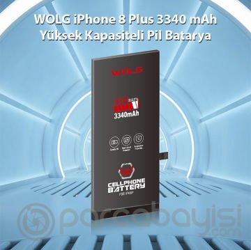 WOLG iPhone 8 Plus 3340 mAh Yüksek Kapasiteli Pil Batarya