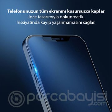 GOR iPhone 12 Pro Max 9D Hardening Tempered Full Cam Ekran Koruyucu