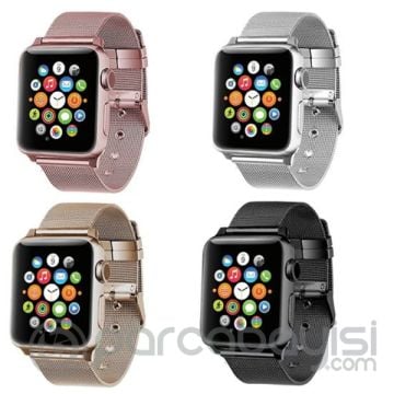 Ally Apple Watch 7-8 45mm 6-5-4 44mm Kayış Kordon Çelik Klasik Toka 3-2-1 42mm