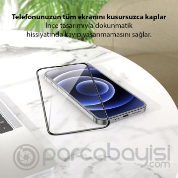GOR iPhone 13 Mini 5.4 9D Hardening Tempered Full Cam Ekran Koruyucu