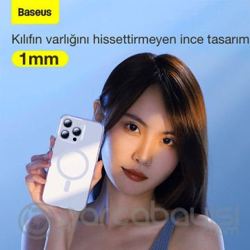 Baseus Crystal iPhone 12 Pro Max Kılıf Magsafe Uyumlu Manyetik Kılıf