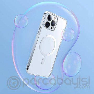 Baseus Crystal iPhone 12 Pro Max Kılıf Magsafe Uyumlu Manyetik Kılıf