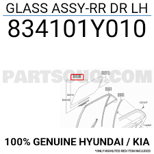 Kia Picanto Arka Kapı Camı Sol Orjinal | 834101Y010
