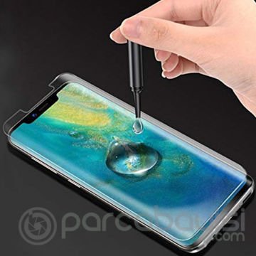 Huawei Mate 30 Pro Full Liquid+UV Işık 3d Kırılmaz Cam Ekran Koruyucu
