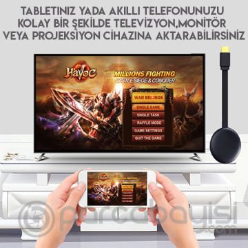 G6 İOS Android Wireless Görüntü Aktarıcı Chromecast Youtube,Netflix