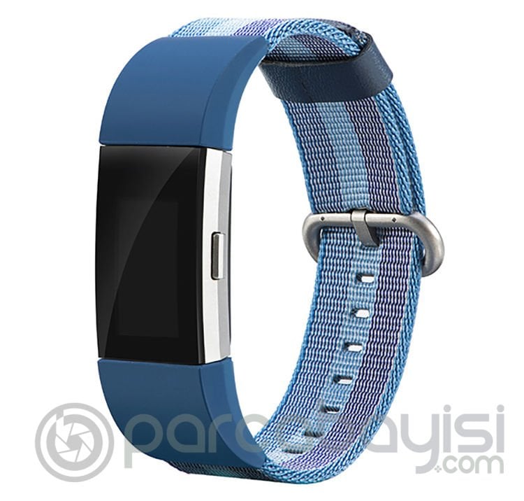 Fitbit Charge 2 Akıllı Saat Çift Renk Noylon Kordon Kayış