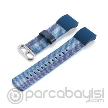 Fitbit Charge 2 Akıllı Saat Çift Renk Noylon Kordon Kayış