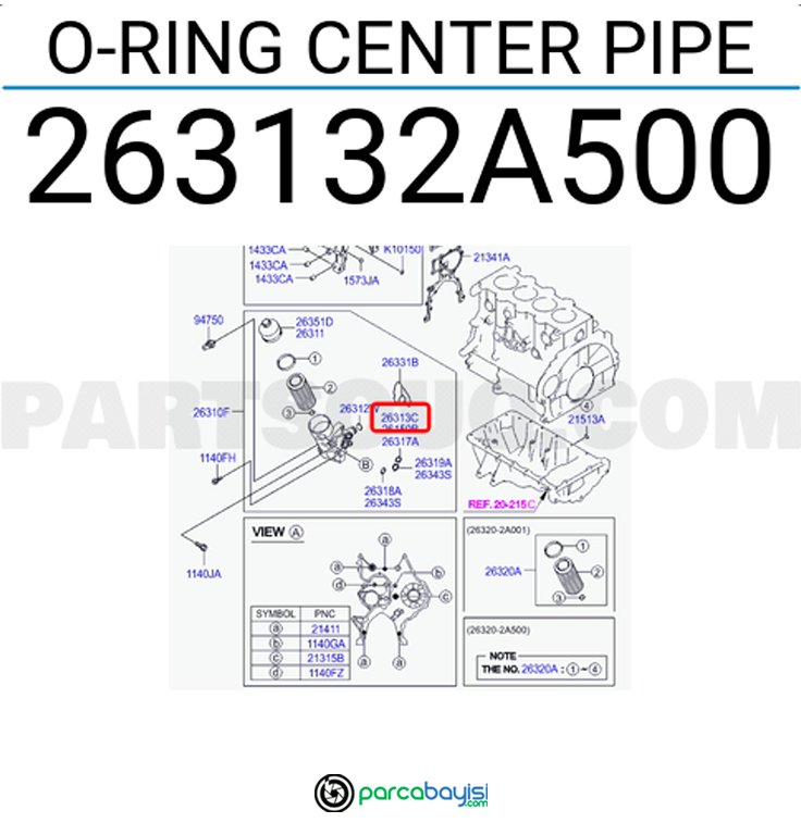 O Ring Orta Boru Orjinal | 263132A500