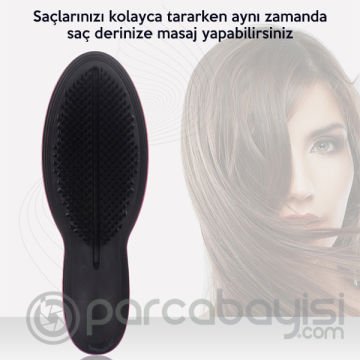 EZERE Siyah Saç Açma Ve Tarama Fırçası Saç Tarağı