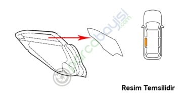 Kia Cerato Arka Kapı Camı Sol Orjinal | 834102F211