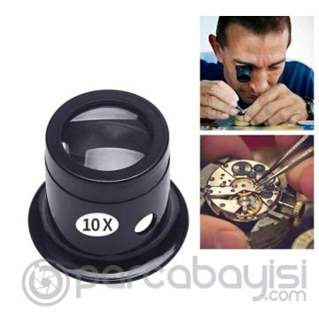 ALLY Saatçi Tamirci Kuyumcu 10X Büyüteç Optik Cam Lens