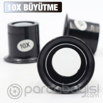 ALLY Saatçi Tamirci Kuyumcu 10X Büyüteç Optik Cam Lens