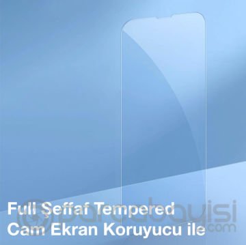 Baseus Crystal iPhone 13 Pro Magsafe Silikon Kılıf + Tempered Ekran Koruyucu Set