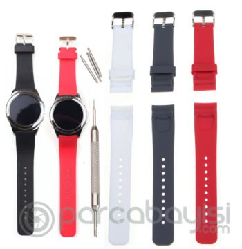 Ally Sm Gear S2,R600 Watch S4 42mm Dişli Silikon Kordon Kayış