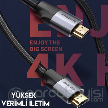 Baseus Enjoyment 4KHD 60HZ HDMI-HDMI 2.0 Uzatma Kablosu 3metre