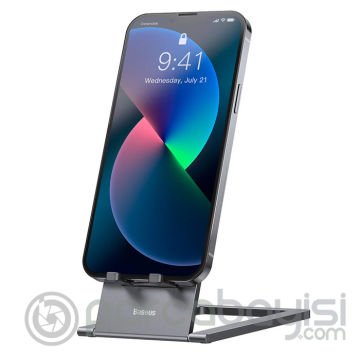 Baseus Katlanabilir Metal Masaüstü Telefon Tutucu ve Tablet Standı