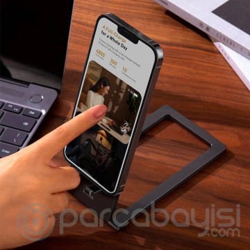 Baseus Katlanabilir Metal Masaüstü Telefon Tutucu ve Tablet Standı