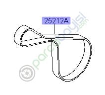 V Kayış Kia Soul-Rio-Cerato-Ceed-Venga Orijinal | 252122B030