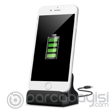 İPhone 11,XS XR 6,6s,7,8  2in1 Masaüstü Stand+ Usb Şarj Kablosu