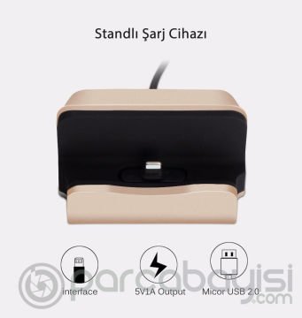 İPhone 11,XS XR 6,6s,7,8  2in1 Masaüstü Stand+ Usb Şarj Kablosu