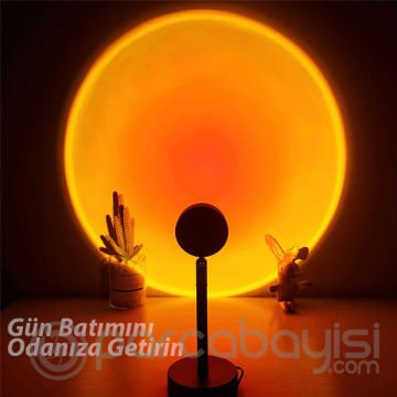ALLY Günbatımı Projektör 180 Derece Dönen Usb Gece Lambası Günbatımı Projektör