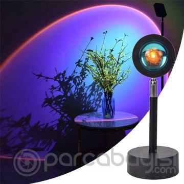 ALLY Günbatımı Projektör 180 Derece Dönen Usb Gece Lambası Günbatımı Projektör