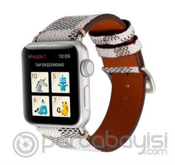 Ally Apple Watch 7-8 45mm 6-5-4 44mm Klasik Toka Deri Kayış Kordon 3-2-1 42mm