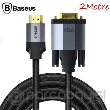 Baseus Enjoyment  HDMİ To VGA Dönüştürücü Adaptör kablo 2metre