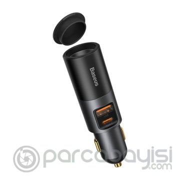 BASEUS 120W Hızlı Şarj Araç Şarj Cihazı Ve Araç Çakmaklık Type C USB Çıkışlı