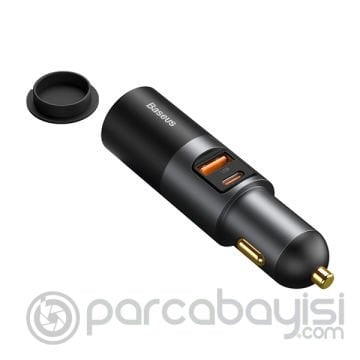 BASEUS 120W Hızlı Şarj Araç Şarj Cihazı Ve Araç Çakmaklık Type C USB Çıkışlı