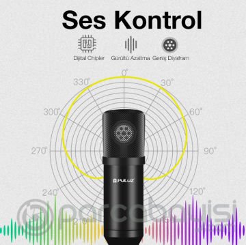 PULUZ Profesyonel Stüdyo Condenser Mikrofon Seti Yayıncı Mikrofonu