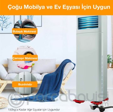 ALLY 150KG Tekerlekli Mobilya Taşıma Kaydırma Krikolu Beyaz Eşya Taşıma Aparatı