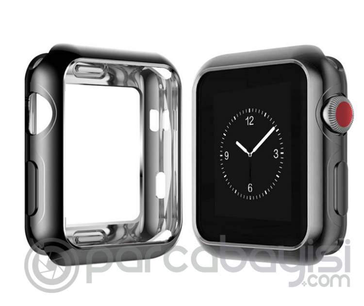 Ally Apple Watch İçin 42mm 1,2,3 Ultra Slim Parlak Bumper Tpu Kılıf