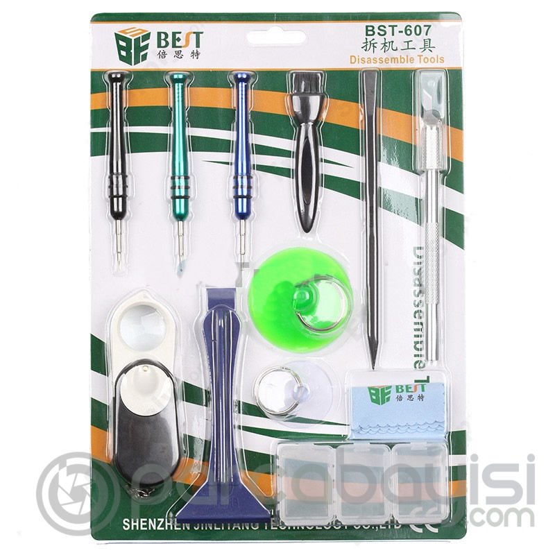 Bst-607 Cep Telefonu Çerçeve Cam Lens Onarım Çok Amaçlı 12 Parça Tamir Seti