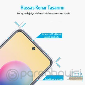 Xiaomi Redmi Note 10 -Poco M3 Pro Tempered Cam Ekran Koruyucu