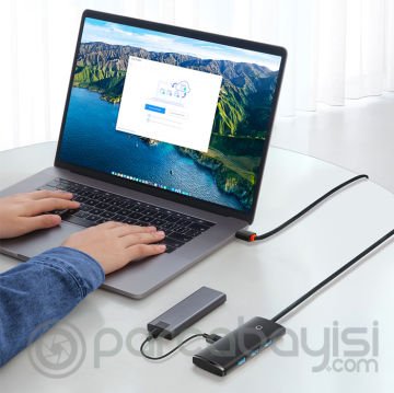 Baseus Lite Series 4 Portlu USB to USB 3.0 HUB Adaptör Çoklayıcı 25cm