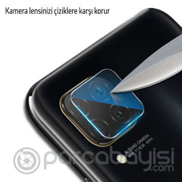 Huawei P40 Lite Tempered Cam Kamera Koruyucu
