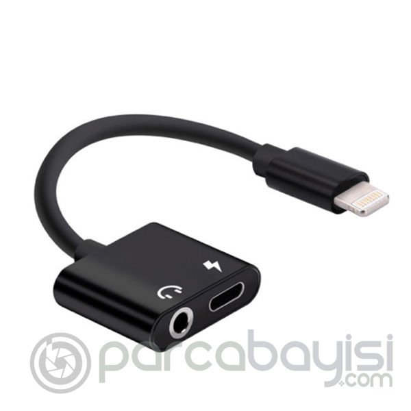 İPhone-3.5mm Kulaklık Ve Şarj Dönüştürücü Başlık Adaptör Kablo
