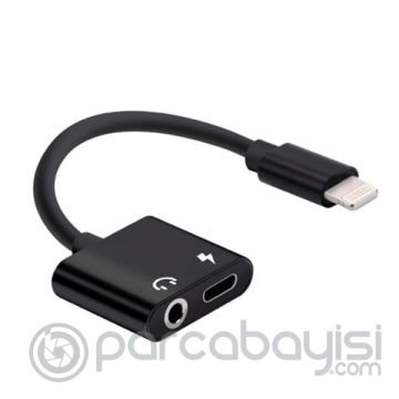 İPhone-3.5mm Kulaklık Ve Şarj Dönüştürücü Başlık Adaptör Kablo