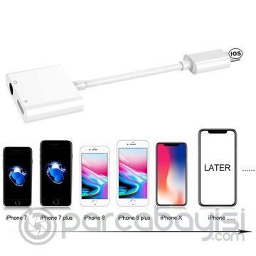 İPhone-3.5mm Kulaklık Ve Şarj Dönüştürücü Başlık Adaptör Kablo