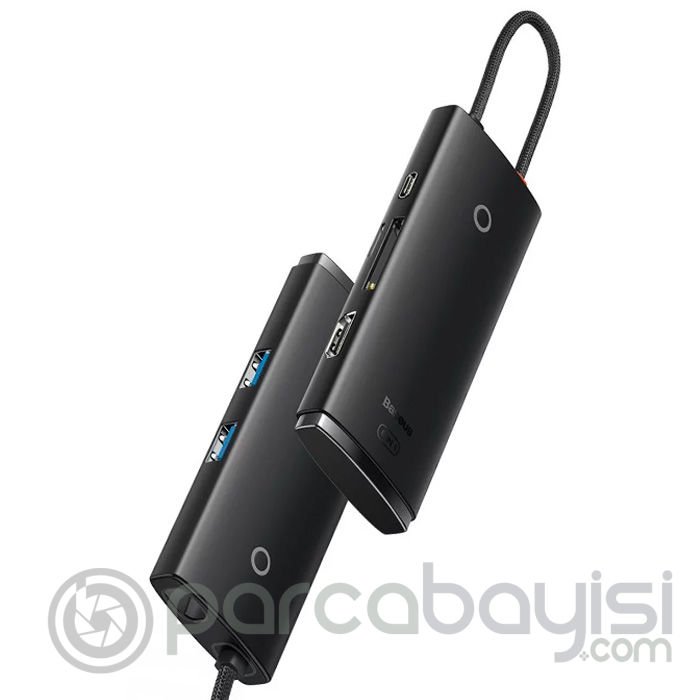Baseus Lite Series 6 Portlu 100W Type-C + PD HUB Adaptör Çoklayıcı