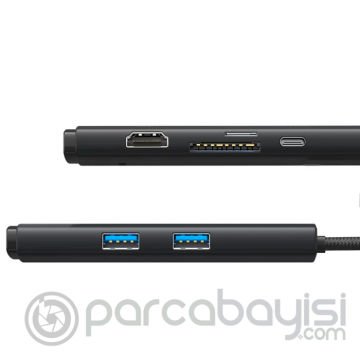 Baseus Lite Series 6 Portlu 100W Type-C + PD HUB Adaptör Çoklayıcı