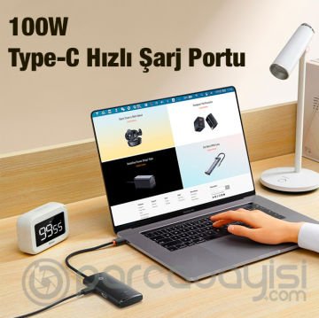 Baseus Lite Series 6 Portlu 100W Type-C + PD HUB Adaptör Çoklayıcı