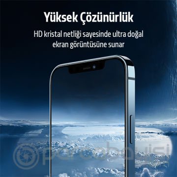 İPhone 12 Pro Max 2İN1 Full Glue Tempered Cam Ekran Koruyucu +Kamera Lens Set